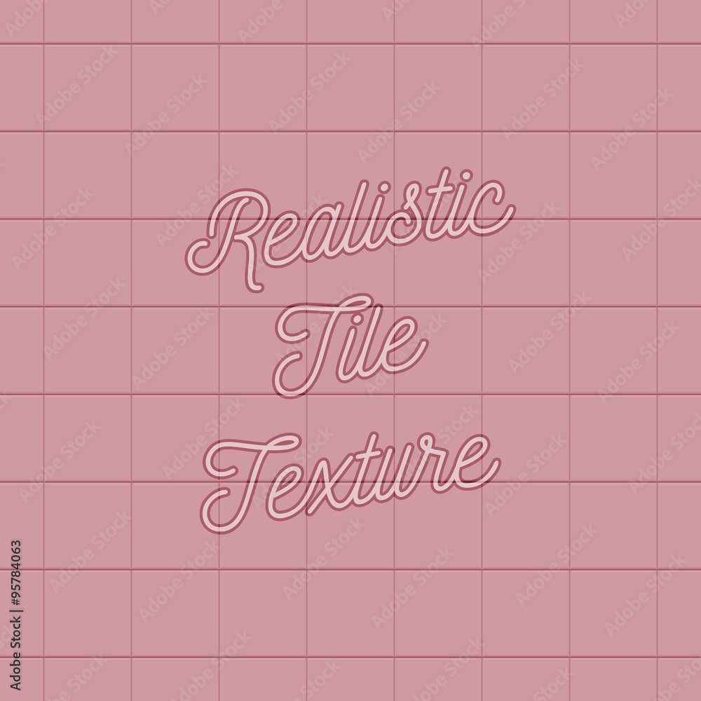Realistic vector pink Tile Texture for Wall
