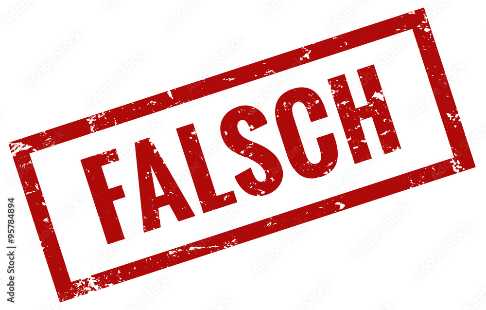 Stempel rot Falsch vector de Stock Adobe Stock