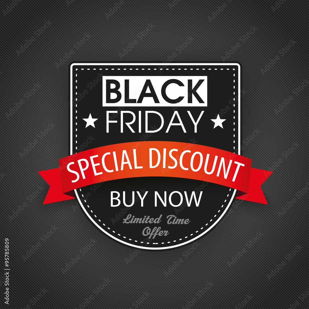 Fototapeta premium Shield Black Friday Dark Background