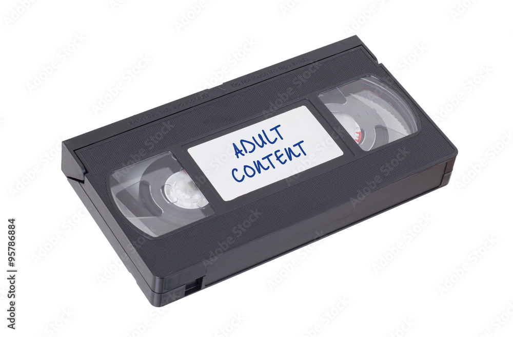 Retro videotape isolated on a white background