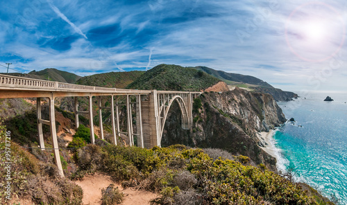  Bixby Bridge on Pacific Coast Highway, California photo