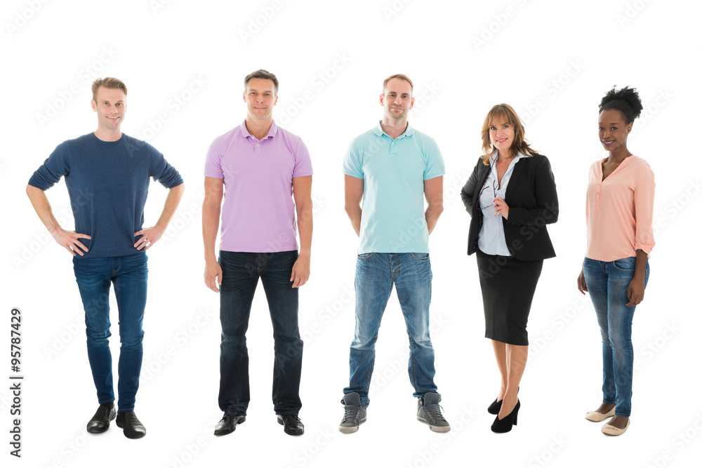 Creative Business People Standing With Manager Creative Business People Standing With Manager