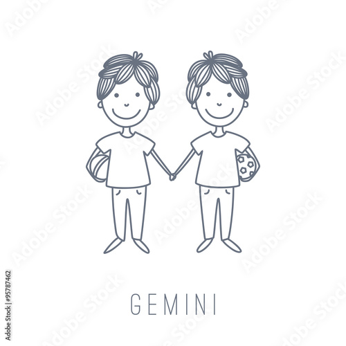 Illustration of the twins (Gemini)