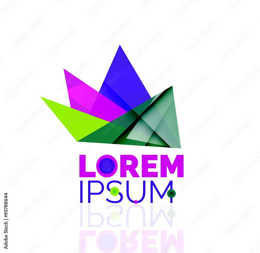 Logo, abstract geometric business icon Logo, abstract geometric business icon