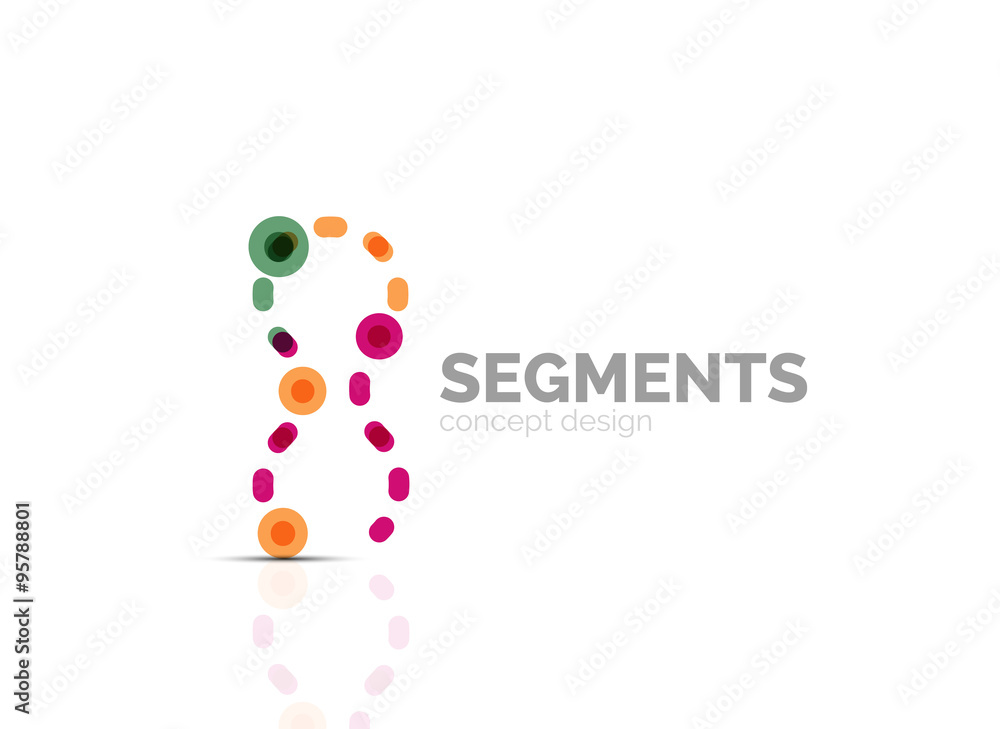 Vector outline minimal abstract geometric logo Vector outline minimal abstract geometric logo