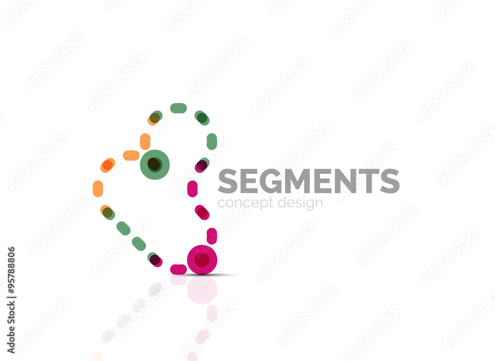 Vector outline minimal abstract geometric logo Vector outline minimal abstract geometric logo