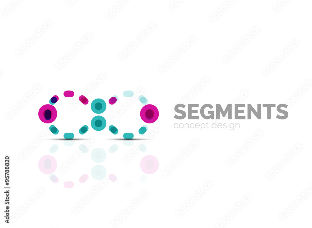 Vector outline minimal abstract geometric logo Vector outline minimal abstract geometric logo