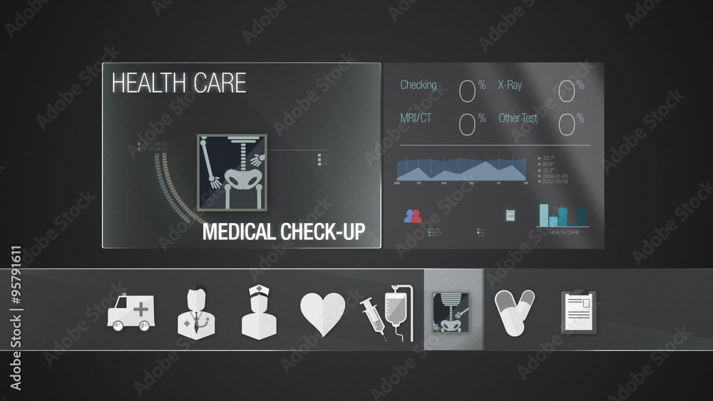 Medical check-up icon for Health Care contents.Technology medical care service.Digital display application(included Alpha) Medical check-up icon for Health Care contents.Technology medical care service.Digital display application(included Alpha)