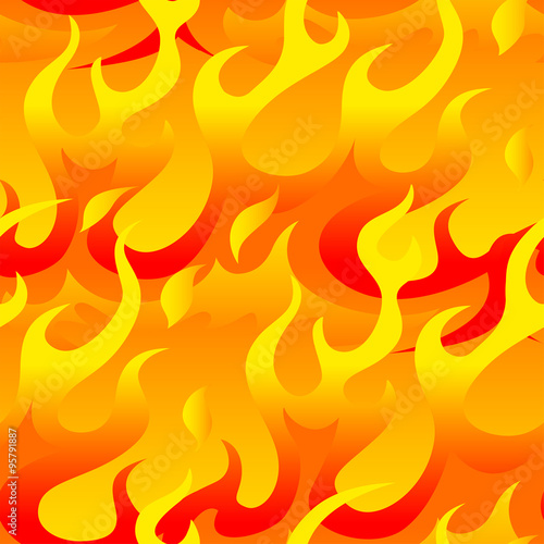 Hot flames seamless pattern