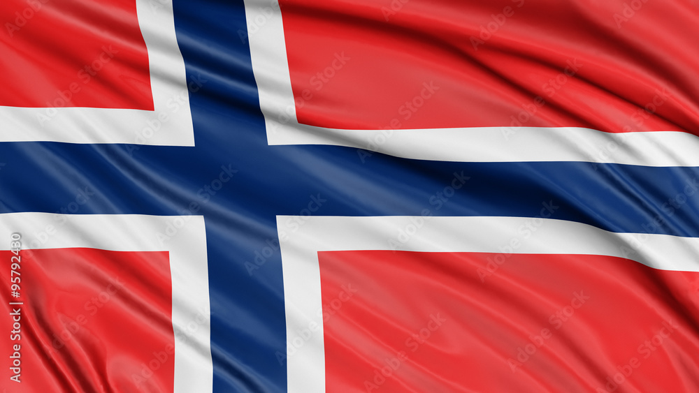 Fototapeta premium 3D Norwegian flag 