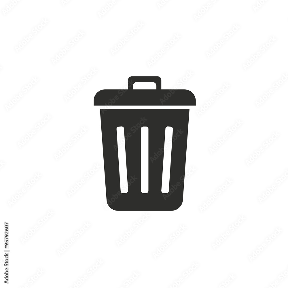 Trash can icon. Trash can icon.