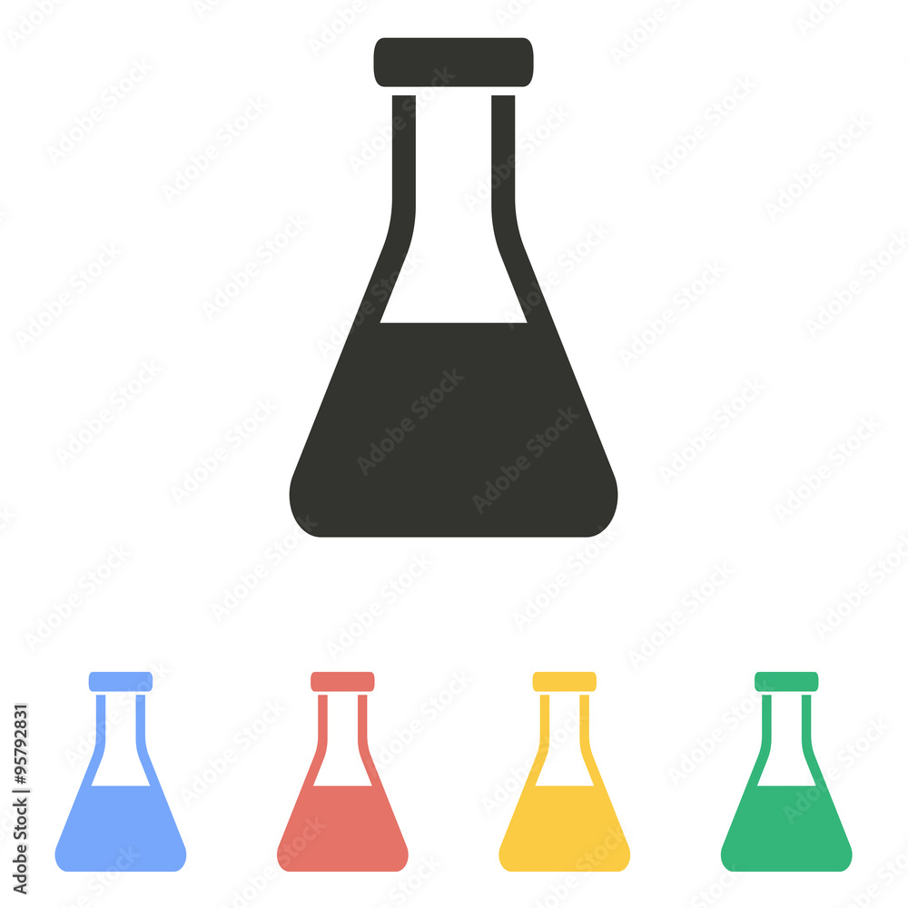 Flask icon. Flask icon.