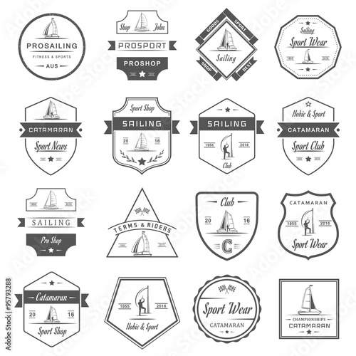 Set Catamaran Logos and Badges