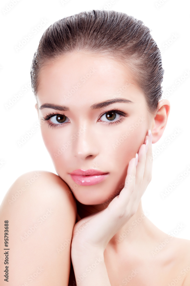 Pretty girl portrait, isolated on white Pretty girl portrait, isolated on white