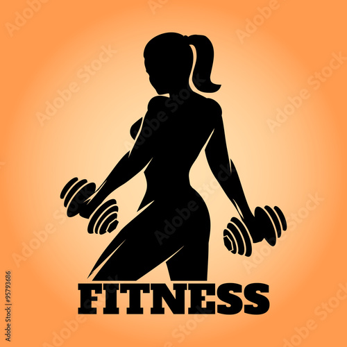 Fitness Woman Emblem