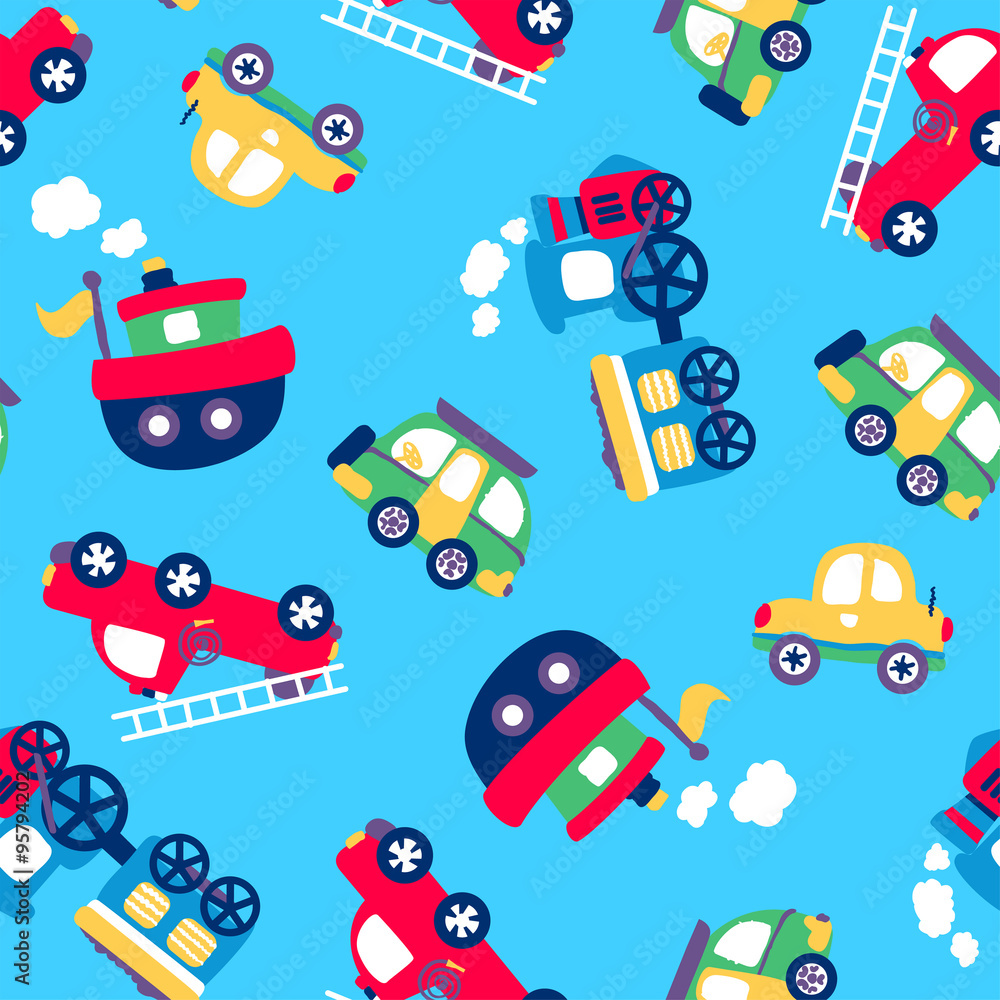 Little transport seamless pattern Little transport seamless pattern