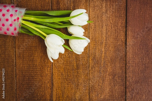 View of a bouquet of white flower