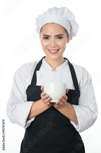 Asian Woman bakery chef