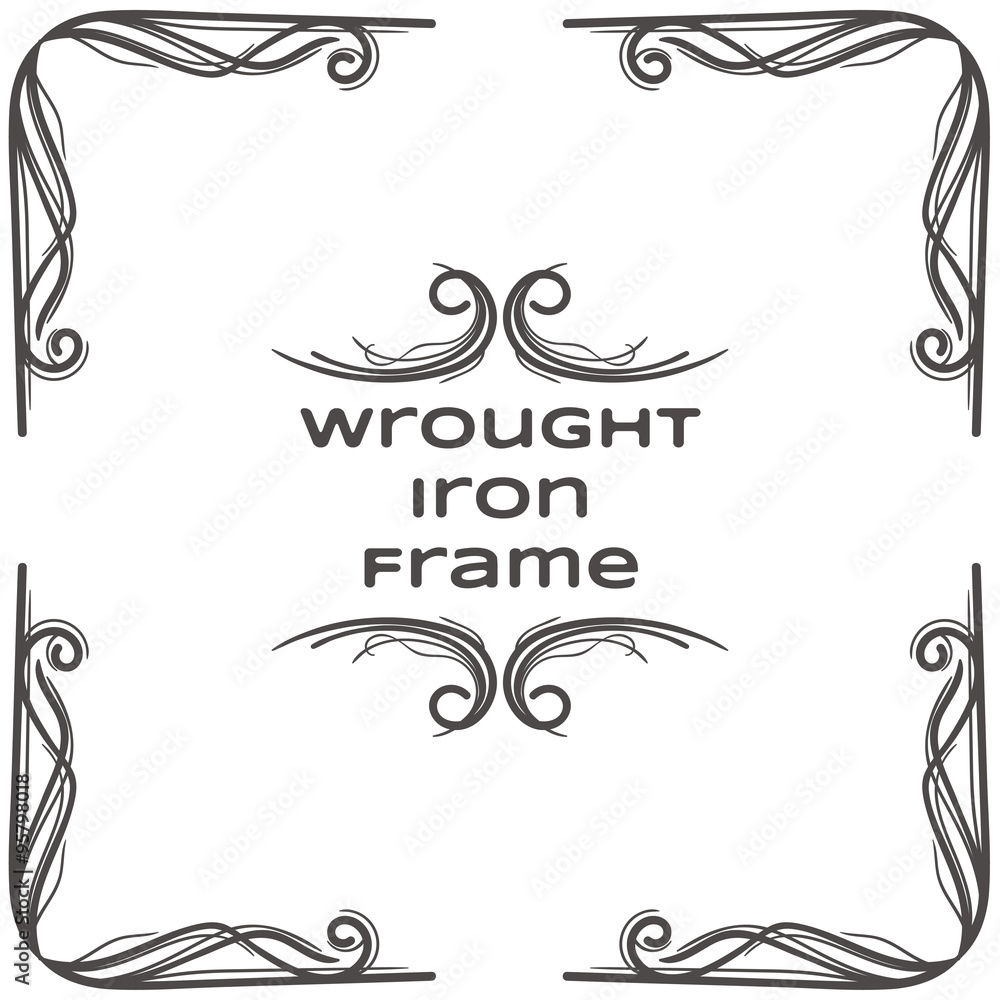 Wrought Iron Frame Three