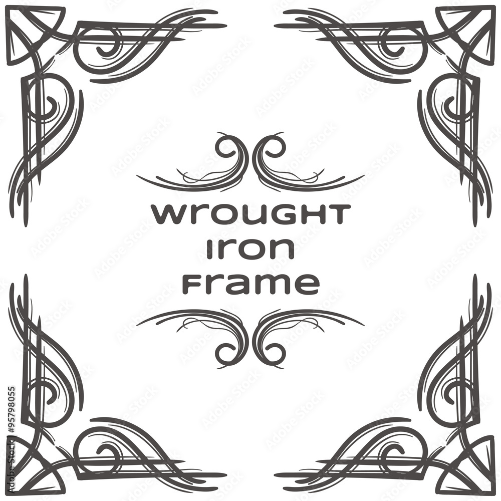 Wrought Iron Frame Seven
