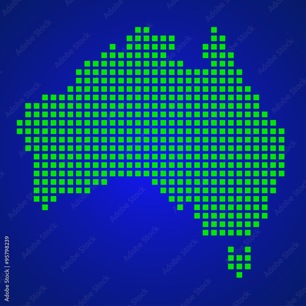 Pixel map of Australia
