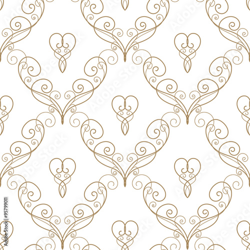 Curly seamless pattern