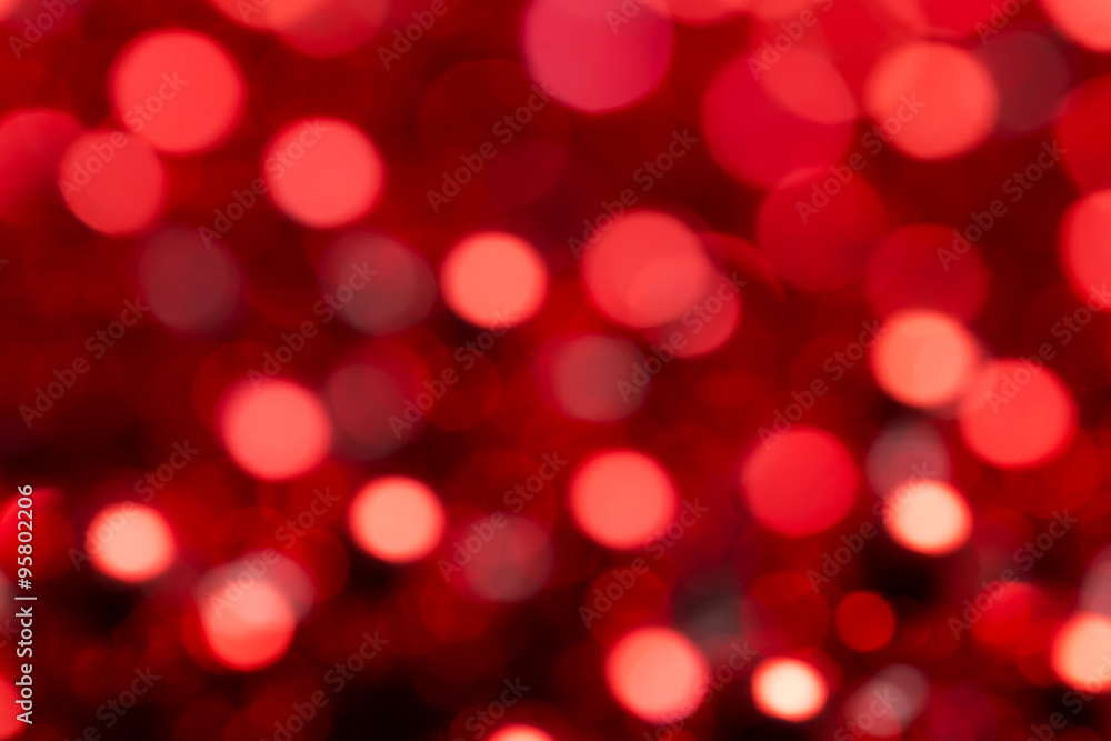 Blurred red beads sparkling Blurred red beads sparkling
