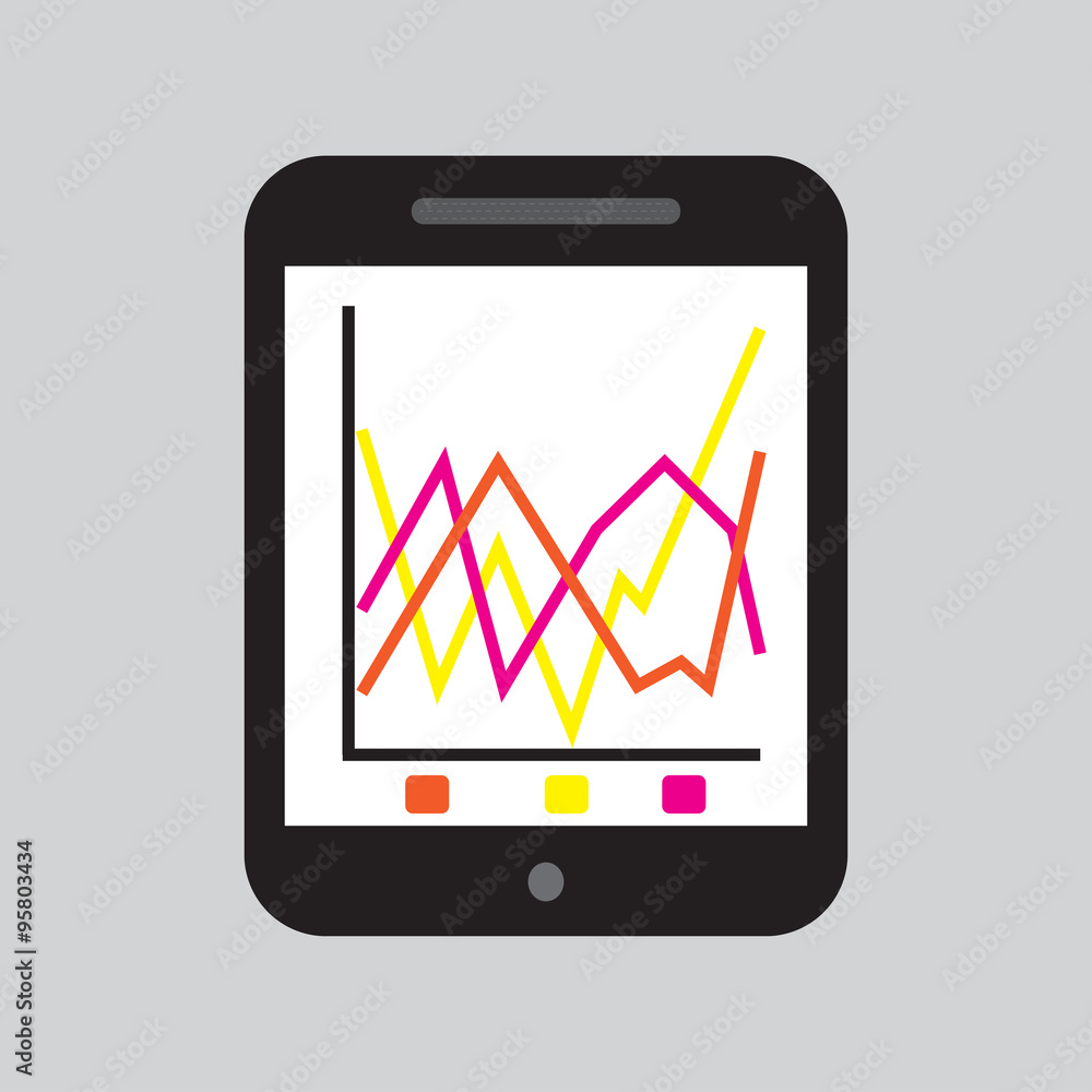Graphics in tablets vector Graphics in tablets vector