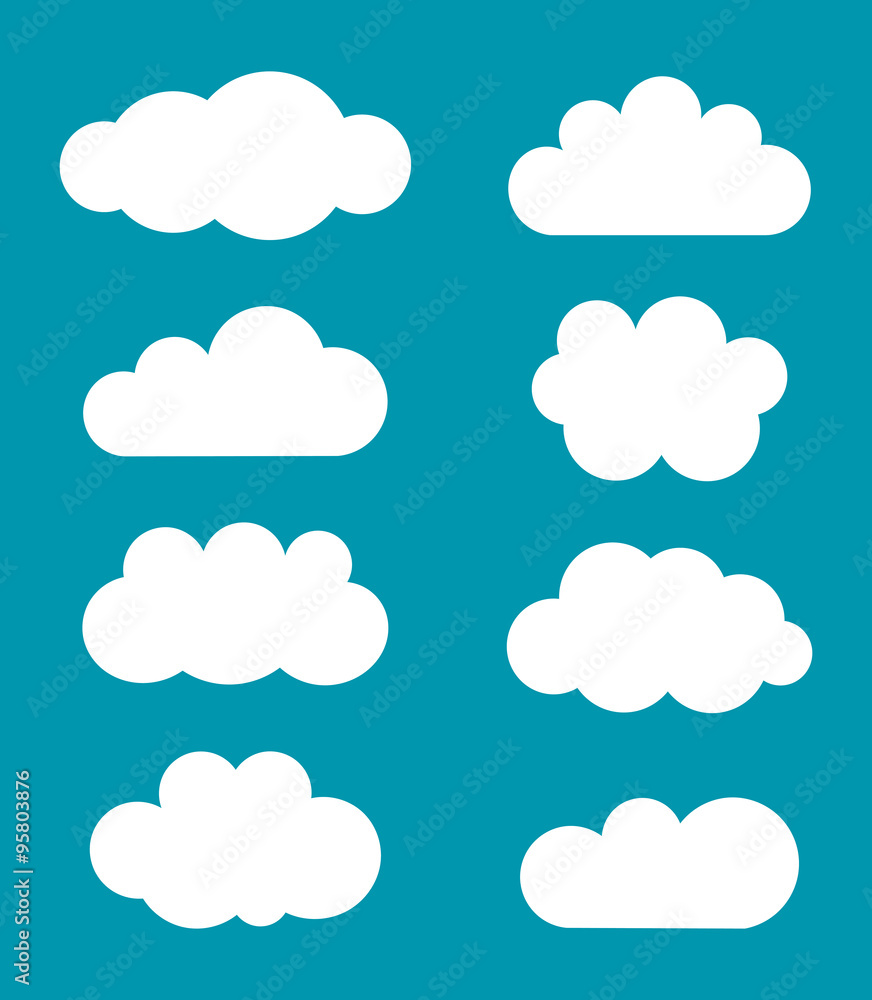 Clouds shapes vector Clouds shapes vector