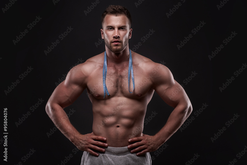 Sporty and healthy muscular man