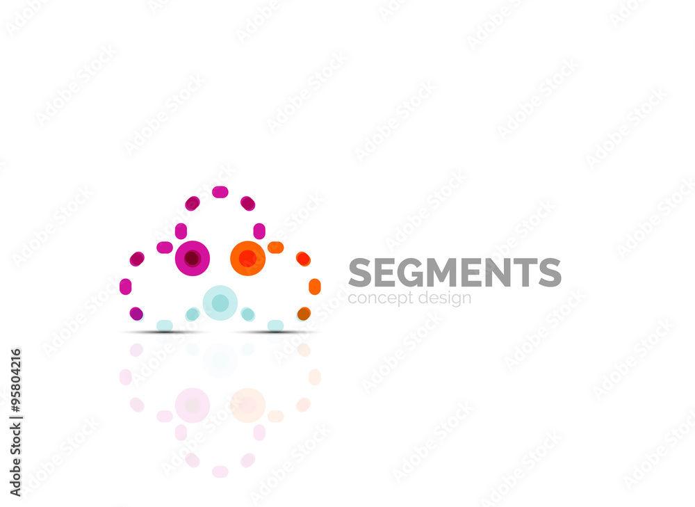 Vector outline minimal abstract geometric logo Vector outline minimal abstract geometric logo