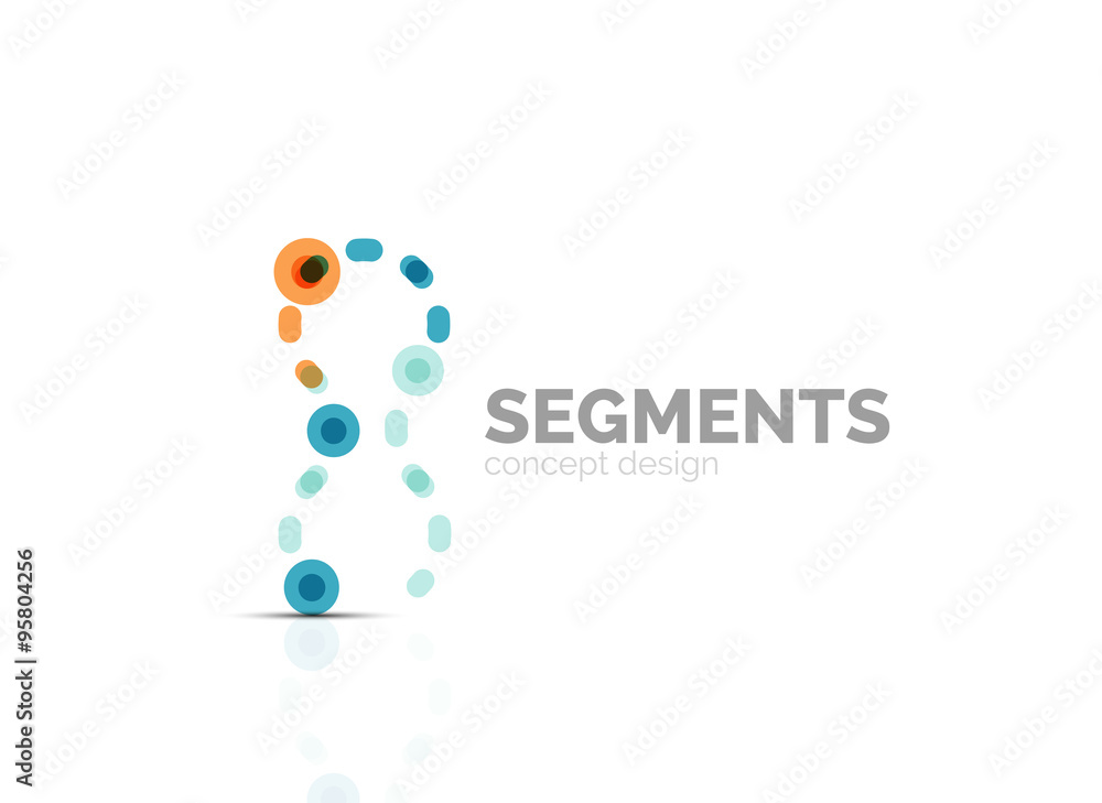 Vector outline minimal abstract geometric logo Vector outline minimal abstract geometric logo