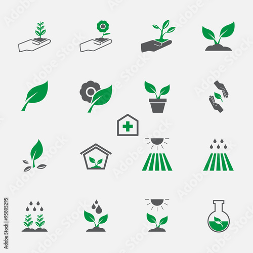 plant icon set