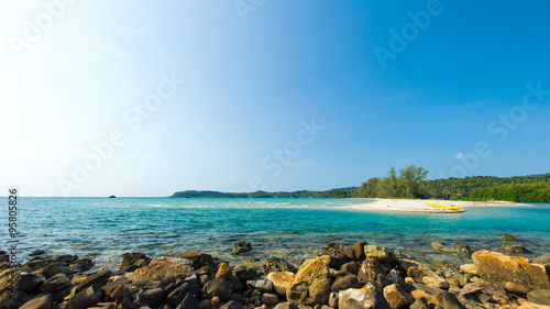 Stone beach landscape