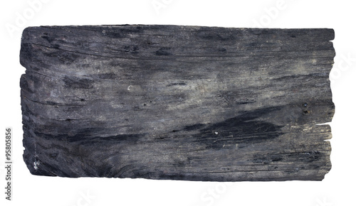 Old wooden planks isolated white background