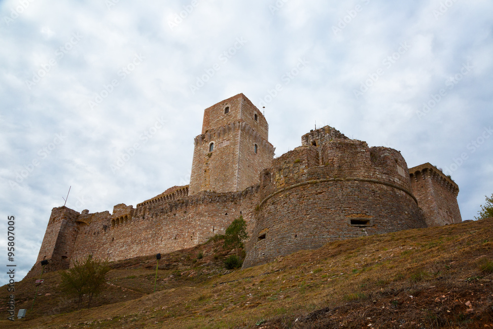 Rocca Maggiore fortress in Assisi, Umbria, Italy