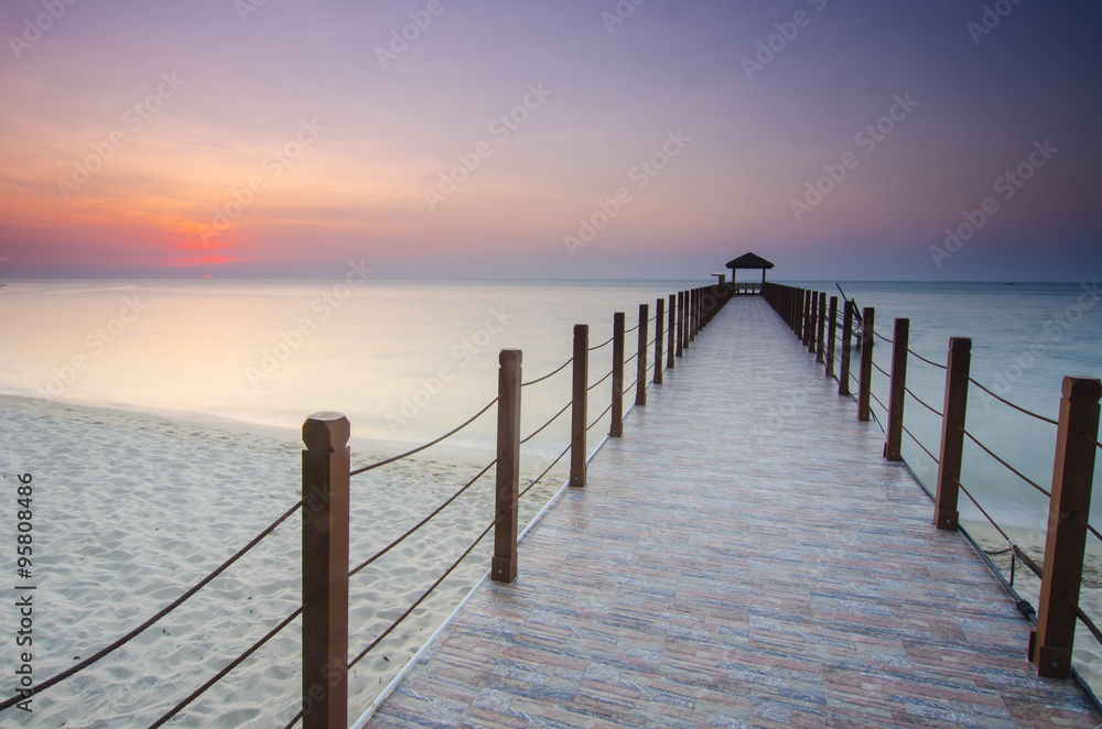 Sunrise view at fisherman jetty