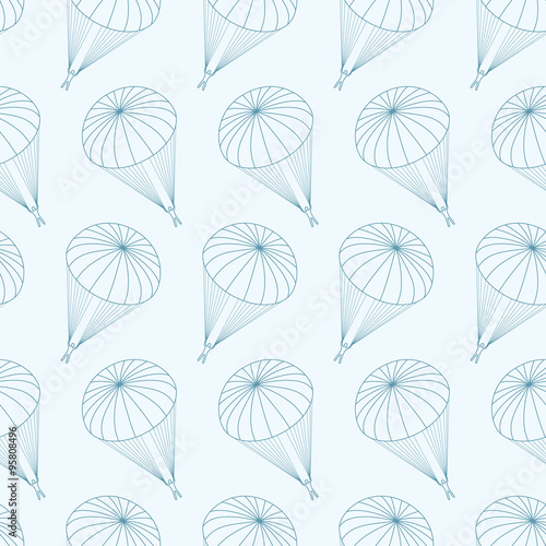 vector seamless pattern with  parachutes