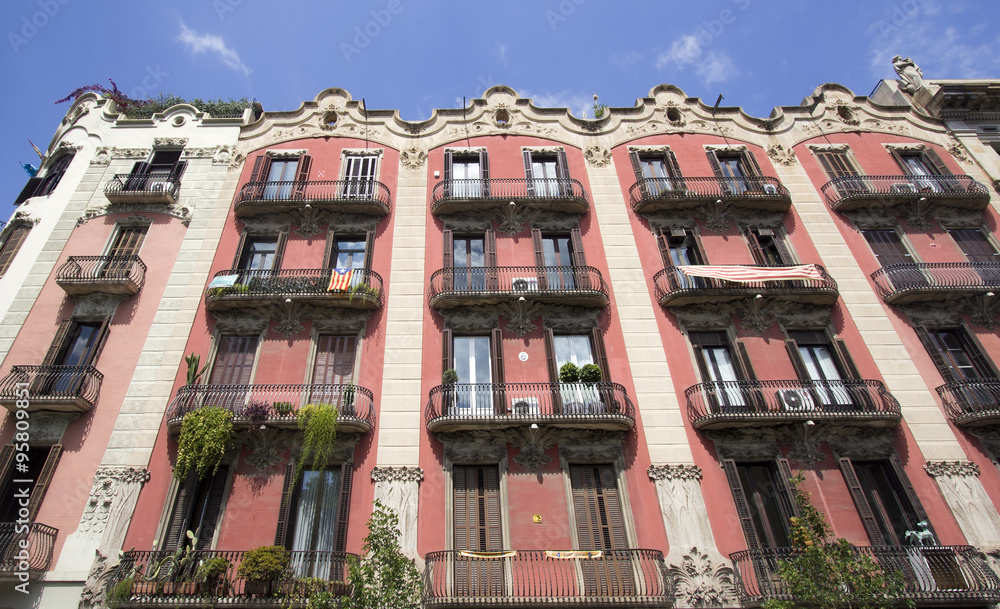 Apartment Buildings in Barcelona, Spain