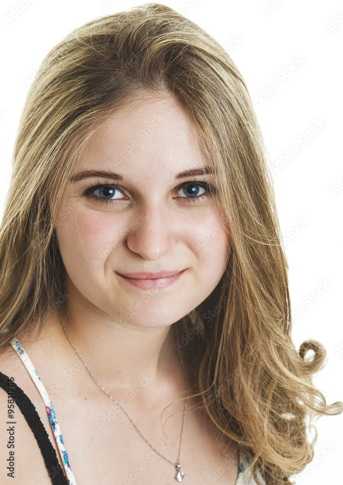 fashion look of beautiful young teen over white background fashion look of beautiful young teen over white background