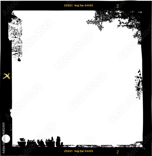 medium frormat empty photo frame,with free copy space,vector ill