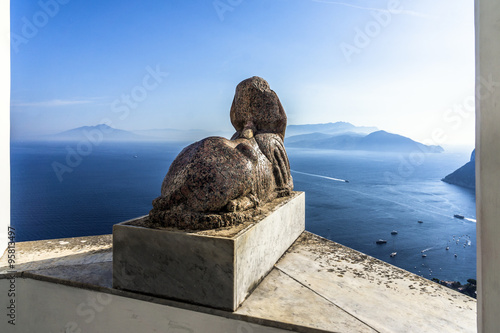 Villa San Michele auf Capri und der Vesuv