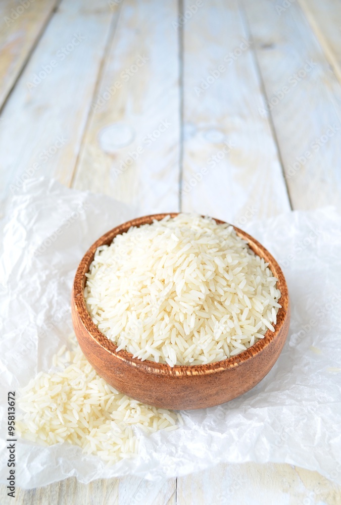 White rice in a bowl