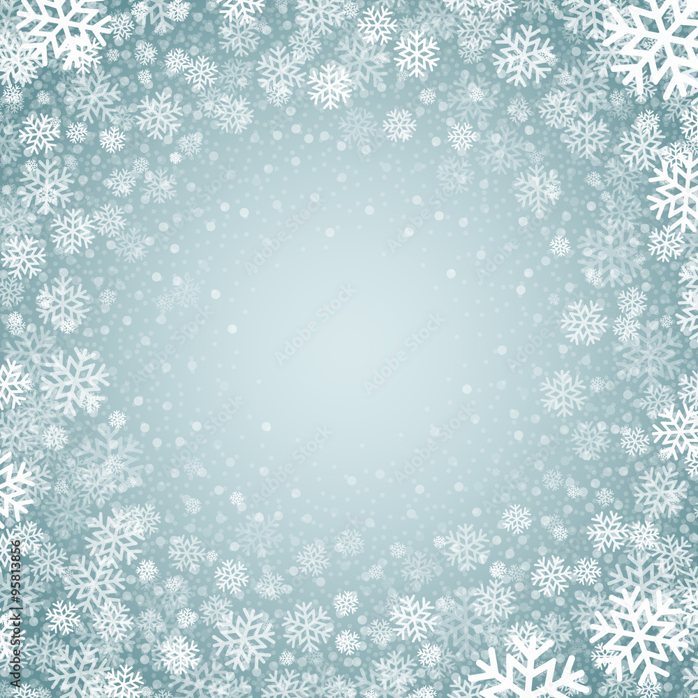 Blue background with snowflakes. Vector illustration Blue background with snowflakes. Vector illustration