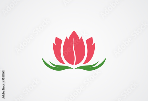 Spa Lotus flower logo vector illustration