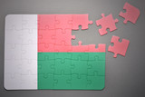 puzzle with the national flag of madagascar