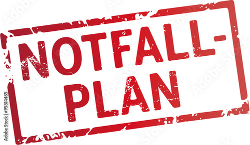 roter Stempel Notfallplan