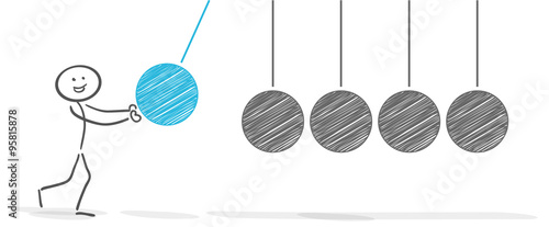 stickman balls blue