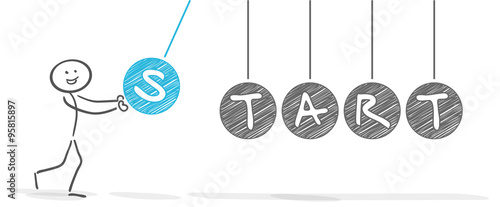 stickman start balls blue