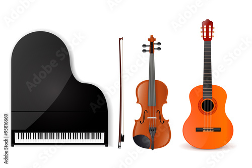 Guitar  Violin  Piano.